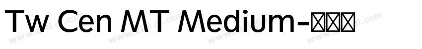 Tw Cen MT Medium字体转换